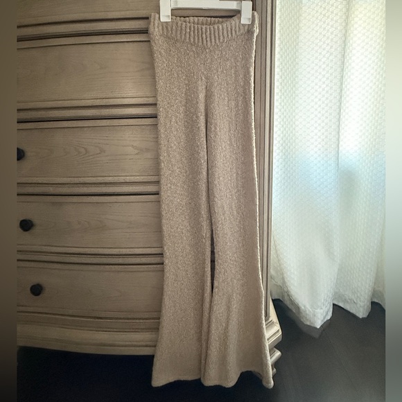 O'Neill Pants - Oneill Cozy Tan Knit Flare Pants